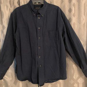 Navy Button Down Weathered Casuals